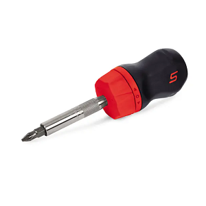 SNAP-ON NO.SGDMRC11A Screwdriver Ratcheting Soft Grip Stubby Red