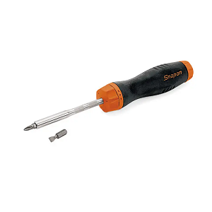 SNAP-ON NO.SGDMRC44BO Screwdriver Ratcheting Soft Grip Standard Orange