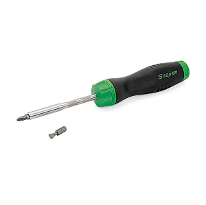 SNAP-ON NO.SGDMRC44BG Screwdriver Ratcheting Soft Grip Standard Green