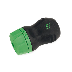 SNAP-ON NO.SGDMRC1AG Screwdriver Handle Ratcheting Soft Grip Stubby Green