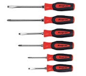 SNAP-ON NO.SGDX60BR Set Screwdriver Combination Instinct Soft Handle Red 6pcs.