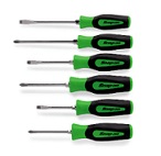 SNAP-ON NO.SGDX60BG Set Screwdriver Combination Instinct Soft Handle Green 6 pcs.