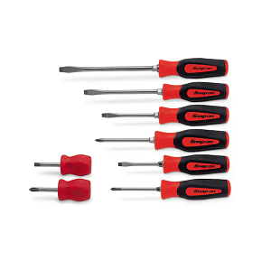 SNAP-ON NO.SGDX80BR Set Screwdriver Combination Instinct Soft Handle Red 8 pcs.