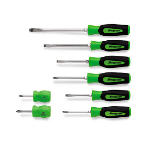 SNAP-ON NO.SGDX80BG Set Screwdriver Combination Instinct Soft Handle Green 8 pcs.