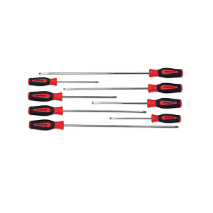 SNAP-ON NO.SGDXL80BR Set Screwdriver Combination Cabinet Flat Tip/PHILLIPS Soft Grip Red (8 pcs.)