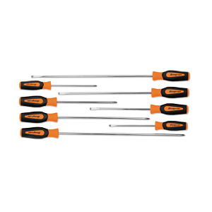 SNAP-ON NO.SGDXL80BO Set Screwdriver Combination Cabinet Flat Tip/PHILLIPS Soft Grip Orange (8 pcs.)