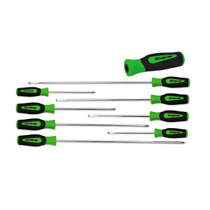 SNAP-ON NO.SGDXL80BG Set Screwdriver Combination Cabinet Flat Tip/PHILLIPS Soft Grip Green (8 pcs.)