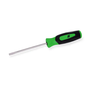 SNAP-ON NO.SGD304BG Screwdriver Flat Tip Mini Tip Soft Grip Instinct Handle Green 5/32 tip 5 7/8