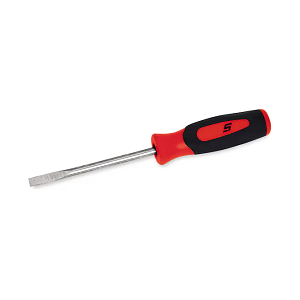 SNAP-ON NO.SGD306BR Screwdriver Flat Tip Mini Tip Soft Grip Instinct Handle Red 7/32 tip 5 3/4