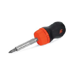 SNAP-ON NO.SGDMRC11AO Screwdriver Ratcheting Soft Grip Stubby Orange