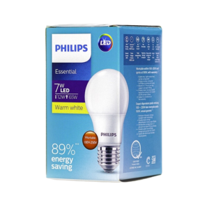 หลอดแอลอีดี PHILIPS LED Bulb , 7w E27 A60 3000K Warmwhite