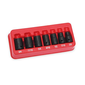 SNAP-ON NO.307IMDYA Set Socket Impact Shallow 12P (7 pcs.) (3/8&quot; to 3/4&quot;)