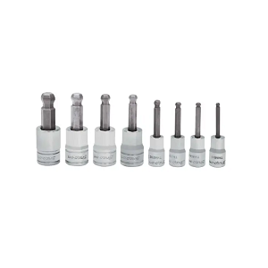 SNAP-ON NO.208EFTABY Set Socket Driver Ball Hex Bit Standard 1/4&quot; - 3/8&quot;Drive 1/8&quot; to 3/8&quot; (8 pcs.)