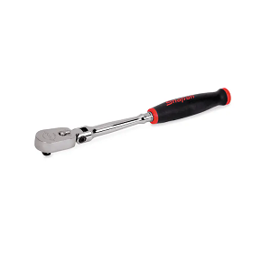 SNAP-ON NO.THLF72 Ratchet Sealed Head Long Flex-Handle Soft Grip Red, 8 1/4&quot;Drive