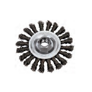 BLUE-POINT No.AC420A Wire Brush Knotted Wire Wheel 4 Brush Diameter 5/8&quot;-11 Shank/Arbor