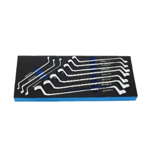 BLUE-POINT No.BPS3A 75° Double Ring Wrench Set (6x7, 8x9, 10x11, 12x13, 14x15, 16x17, 18x19, 20x22, 21x23, 24x27 mm.)