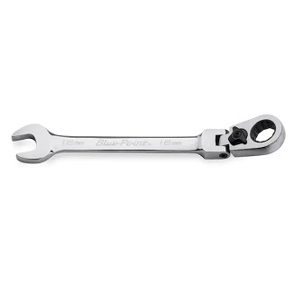 BLUE-POINT NO.BOERMF16A Wrench Metric Flex Head Ratcheting Box/Open End Standard 12˚Offset 16mm. 12P