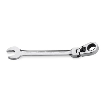 BLUE-POINT NO.BOERMF18A Wrench Metric Flex Head Ratcheting Box/Open End Standard 12˚Offset 18mm. 12P