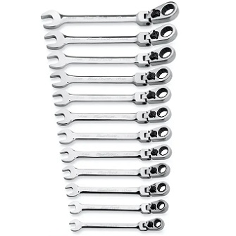 ชุดประแจ 12 ชิ้น BLUE-POINT NO.BOERFM712A Set Wrench Flex Head Ratcheting Box/Open End Standard 12˚Offset 12P (12pcs.)