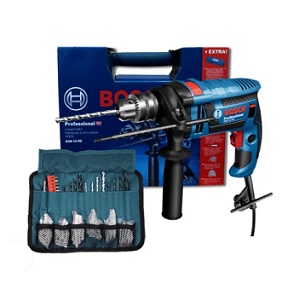 ชุดสว่านเจาะกระแทกซ้ายขวา BOSCH NO.GSB16 RE (06012281K2) SET Rotary Hammer 100pcs set, 750W 1/2&quot;