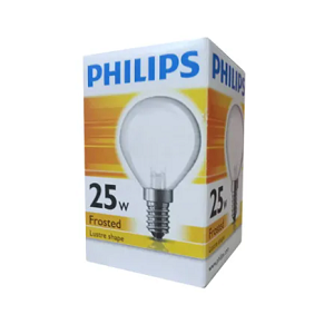 หลอดปิงปอง PHILIPS NO.Classic tone Frosted 220V 25W B22