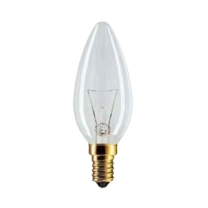 หลอดไฟจำปา JUPITER ขนาด 7W, 220-230V, E12 สีใส (50หลอด/กล่อง)