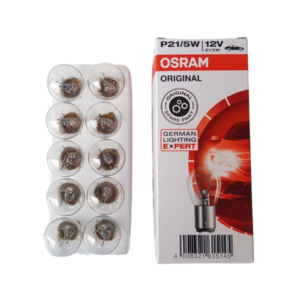 หลอดไฟท้าย OSRAM #7528 (1016, 2 จุด) ขนาด 12V. 21/5W (10 ดวง/กล่อง)