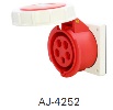 เต้ารับฝังหน้าตรงกันน้ำ QUBIX No.AJ-4252 WaterProof Straight panel socket ,3P+N+E 32A IP67