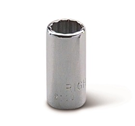 WRIGHT-TOOL NO.2111 1/4&quot;Dr. Standard Socket Chrome Size 11/32&quot; 12P