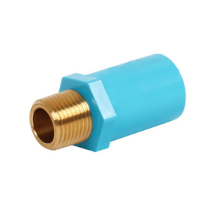 ข้อต่อเกลียวนอกทองเหลือง PVC ท่อน้ำไทย VALVE SOCKET BRASS , 3/4&quot; (BLUE)