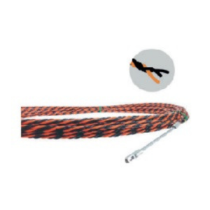 ฟิชเทป TAKAMURA NO.T0615  PET Tri-Twisted 6 mm. x 15 m. (BLACK/ORANGE)