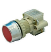 สวิตซ์กดหัวเรียบ TEND NO.T2BFR -4a4b Push Button Switch , 25 mm.