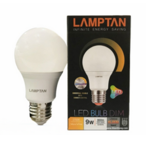 หลอดแอลอีดีหรี่ได้ LAMPTAN LED Bulb Dimmable 9W E27 Daylight  6500K