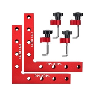 ฉากอลูมิเนียมพร้อมตัวยึด สำหรับงานไม้ Aluminium square with clamp for Woodworking