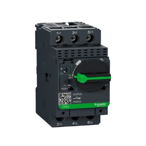 มอเตอร์เบรคเกอร์ SCHNEIDER No.GV2-P20 Motor circuit breaker, TeSys Deca, 3P, 13 to 18A, thermal magnetic, screw clamp terminals, rotary handle 7.5kw