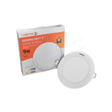 โคมไฟดาวน์ไลท์กลมฝังฝ้า LED LAMPTAN Ultra Slim 9W Downlight