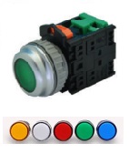 สวิตซ์กดมีแลมป์หัวเรียบ (ชนิดหลอดธรรมดา) TEND NO.TN3IF-I1A, 1B Push button switch &amp; Pilot Lights , 30 mm.