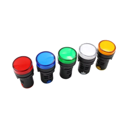 [E12136] หลอดไพล๊อตแลมป์ AAA NO.AD16-22DS , 220V สีแดง (LED)