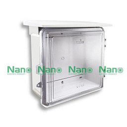 [013000000392] ตู้พลาสติกกันฝนฝาใส มีหลังคา NANO NO. NANO-101CW ขนาด 8&quot; x 12.5&quot; x 6&quot; สีเทา