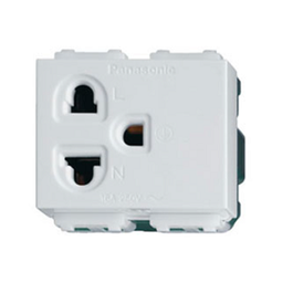 [E04635] เต้ารับเสียบขากลมแบนพร้อมกราวด์ PANASONIC NO.WEG1191K Universal Receptacle ,16A 250V