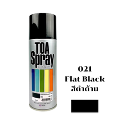 [C00567] สีสเปรย์ TOA No.021 Spray paint : FLAT BLACK , 400cc