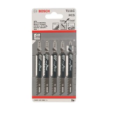 [X03489] ใบเลื่อยจิ๊กซอว์ ไม้ BOSCH NO.T111C (2608630033) Jigsaw blade , Wood (5 Pcs/Pack)