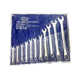 [T15744] ชุดประแจแหวนข้างปากตาย AIGO Combination ratcheting head wrench set , 3/8&quot; - 1&quot; (11pcs/ea)