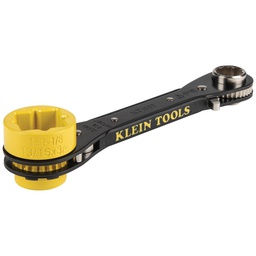 KLEIN No.KT155T 6-In-1 Lineman's Ratcheting Wrench , 3/4&quot;,13/16&quot;,1&quot;,1-1/8&quot;,9/16&quot;,3/4&quot;