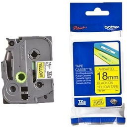 เทปเครื่องพิมพ์ BROTHER No.BTH-TZE-641 P-Touch Tape, 18 mm, Black-Yellow