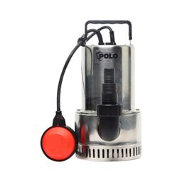 ปั๊มแช่ (มีลูกลอย) POLO No.SS-750C Submersible Pump (Clean water) , 1&quot;-1.1/2&quot; 1hp 750W. 175 L/min. Head 8.5 mt.