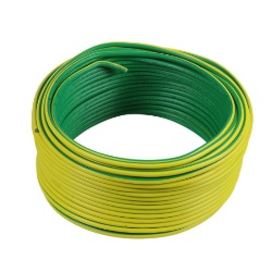 สายไฟ THW THAI UNION Cable wire : Green/Yellow , 1 x 1.0 sqmm. (90mt/ea)