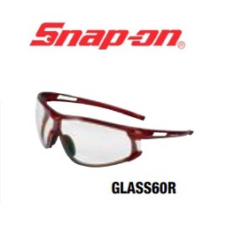 SNAP-ON No.GLASS60R Safety Glasses/Glass 60 series (Lens Clear , Frame Red)