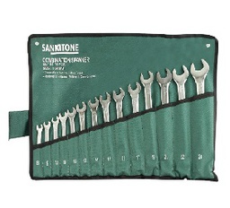 ชุดประแจแหวนข้างปากตาย SANKITONE No.SN-0102004 Combination wrench Set : Europe , 8-24 mm. (14 pcs/ea)