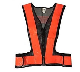 เสื้อกั๊กสะท้อนแสง (สีส้ม) Safety Vest (Lime orange) , length 23&quot;